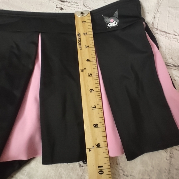 Kuromi Contrast Skirted Swim Bottoms Cosplay Cheerleader Sanrio Skort Large - Picture 10 of 10